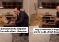 Golden Retriever Reacts to Magician Making Her Treat Disappear