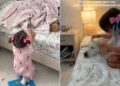 Toddler Refuses To Go To Sleep Without Golden Retriever Like That’s All She Needs