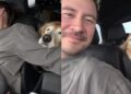 Senior Golden Retriever Crosses the Country With Dad & Just Wants To Rest Her Head Beside Him